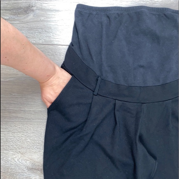 H&M Over The Bump Trouser Jersey Pant Medium Large Black - Picture 7 of 13